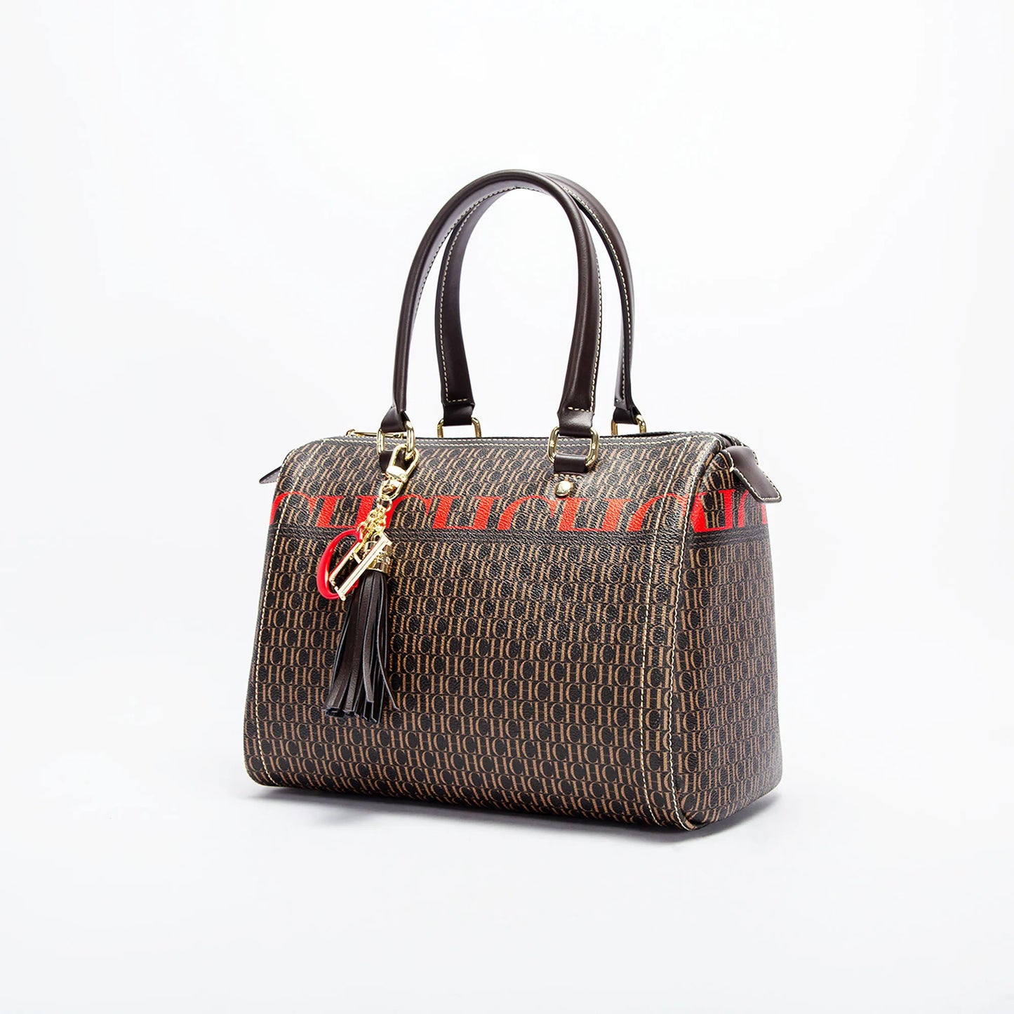 Luxury Jacquard Bowling Bag | Colorful PVC Commuter Crossbody Luxegan