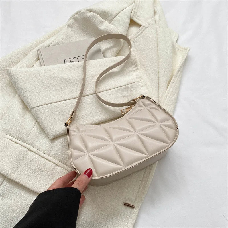 Mini Fashion Female Underarm Shopping Bag Retro Casual Women Totes | Shoulder Bags Female Leather Solid Color Handbag for Women Luxegan