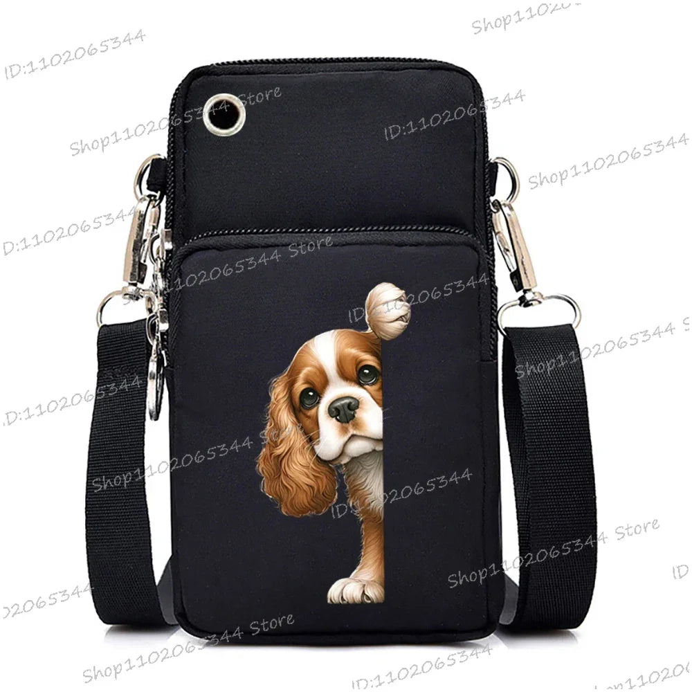 Funny Anime Dog Print Mobile Phone Bag | Unisex Crossbody & Handbag Luxegan