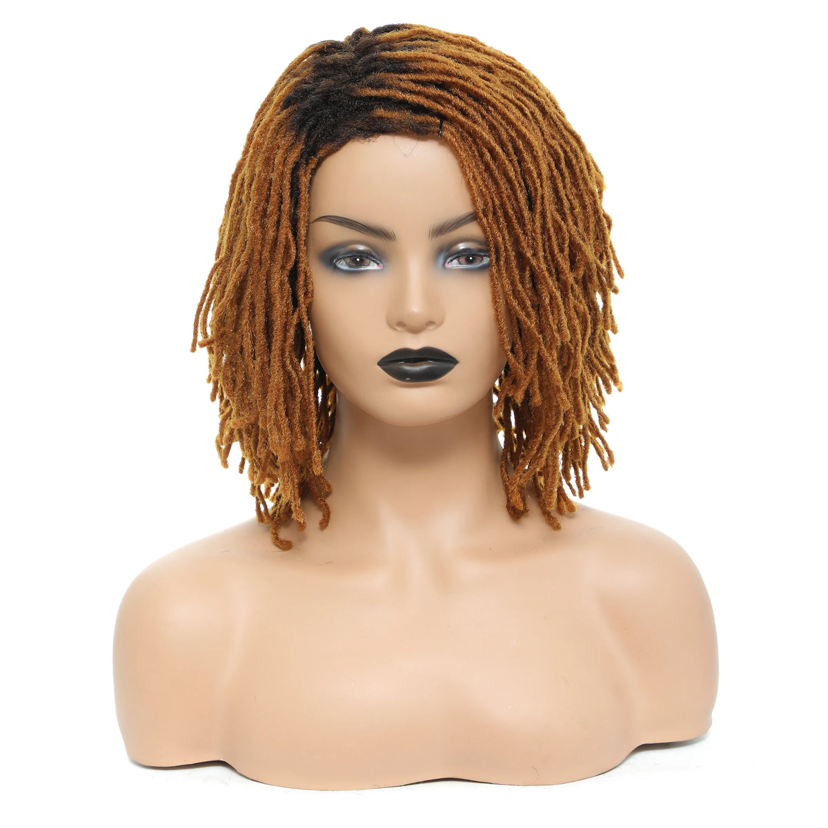 YUNRONG Dreadlock Wig For Black Women 16 inch High Temperature Fiber Dreadlock Ombre Burg Crochet Twist Hair Luxegan