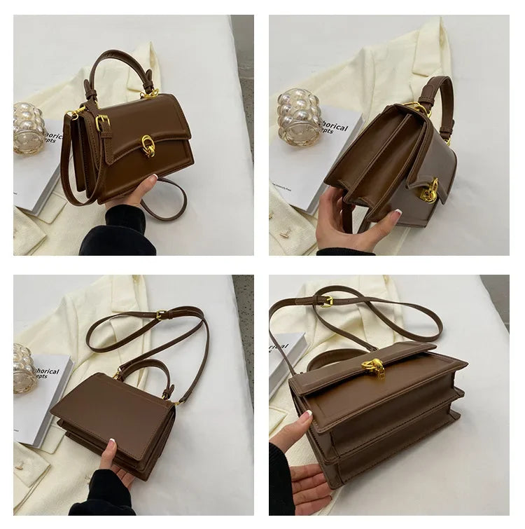 New Small PU Leather Crossbody Bags for Women | Simple Totes Shoulder Bag & Lady Luxury Brand Designer Handbags and Purses Luxegan