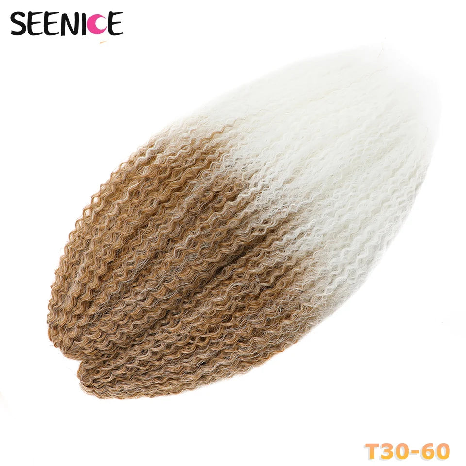 Afro Kinky Curly Crochet Braiding Hair Extensions – Ombre Synthetic Braids for Women | 20 & 28 - view 25