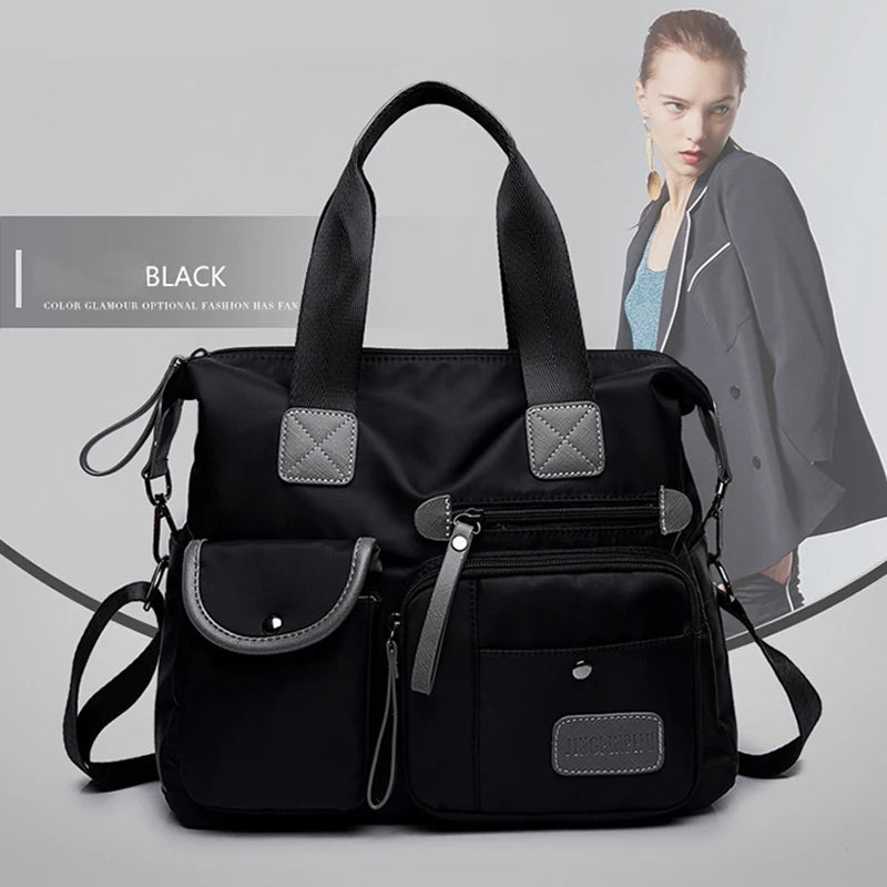 Women's Multifunctional Bag | Large Capacity Casual Shopping Handbag & Waterproof Nylon Crossbody Shoulder Bag Luxegan