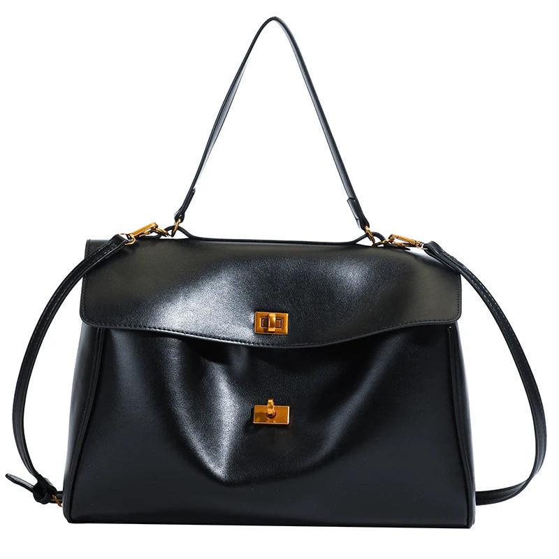 Latest Luxury Designer Soft PU Leather Variable Shoulder Bag | Large Capacity Solid Color Shopper Tote for Women Luxegan