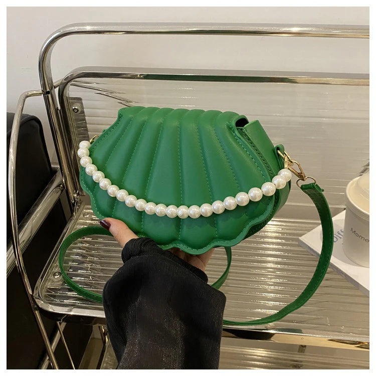 PU Leather Korean-Style Shell Bag | Chic Single-Shoulder & Crossbody Bag Luxegan