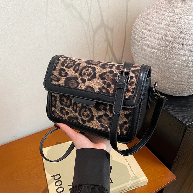 Leopard Print Mini Square Bag | Fashion Crossbody Shoulder Purse Luxegan