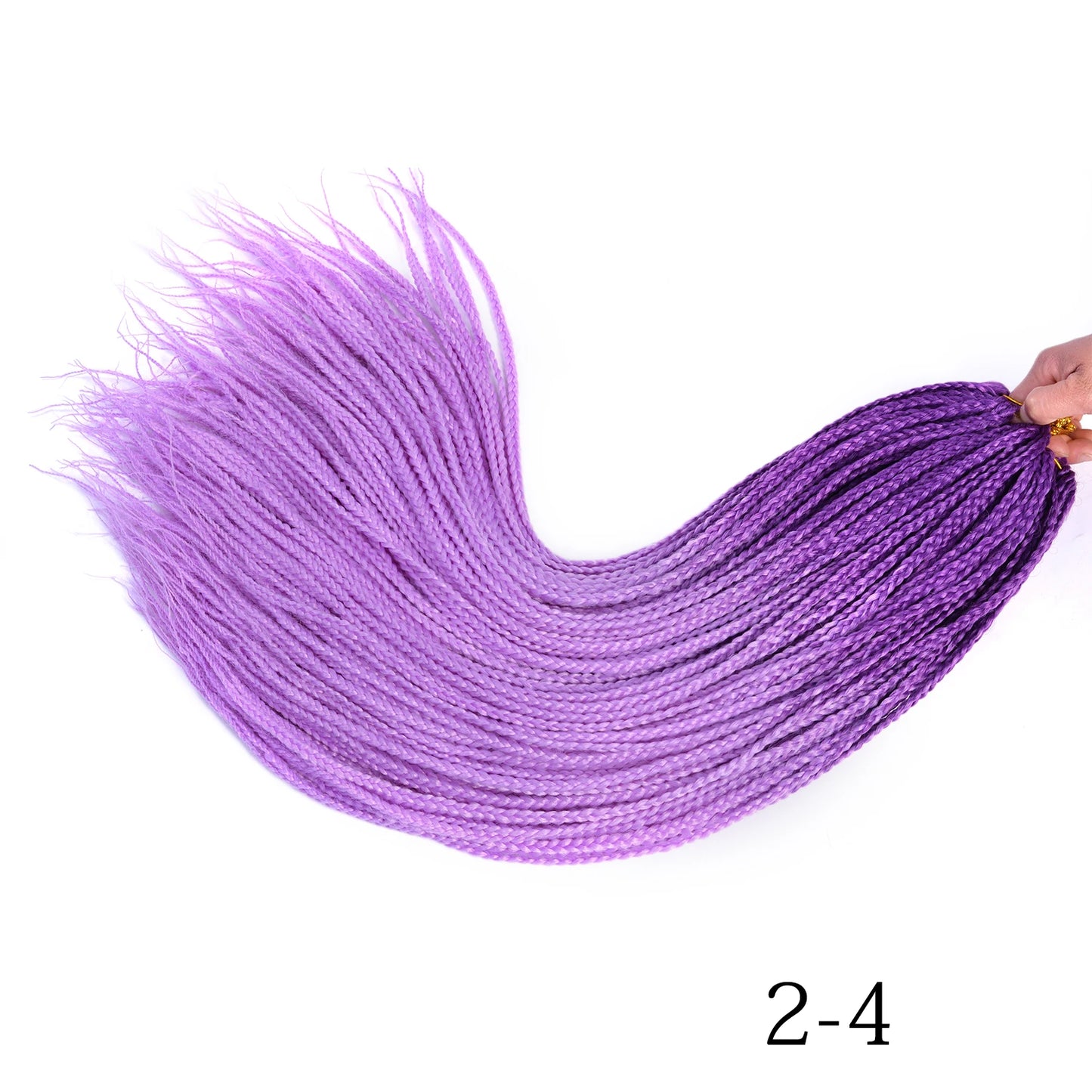 Ombre Box Braids Crochet Hair Extensions – Synthetic Straight Braiding Hair 14"/18"/24" | 22 Strands/Pack