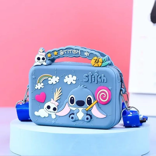 Stitch Disney Silicone Bag | Cartoon Anime Figure Stitch Shoulder Bag (Lilo & Stitch Fashion Kids Girl Accessories Coin Purse Gift)