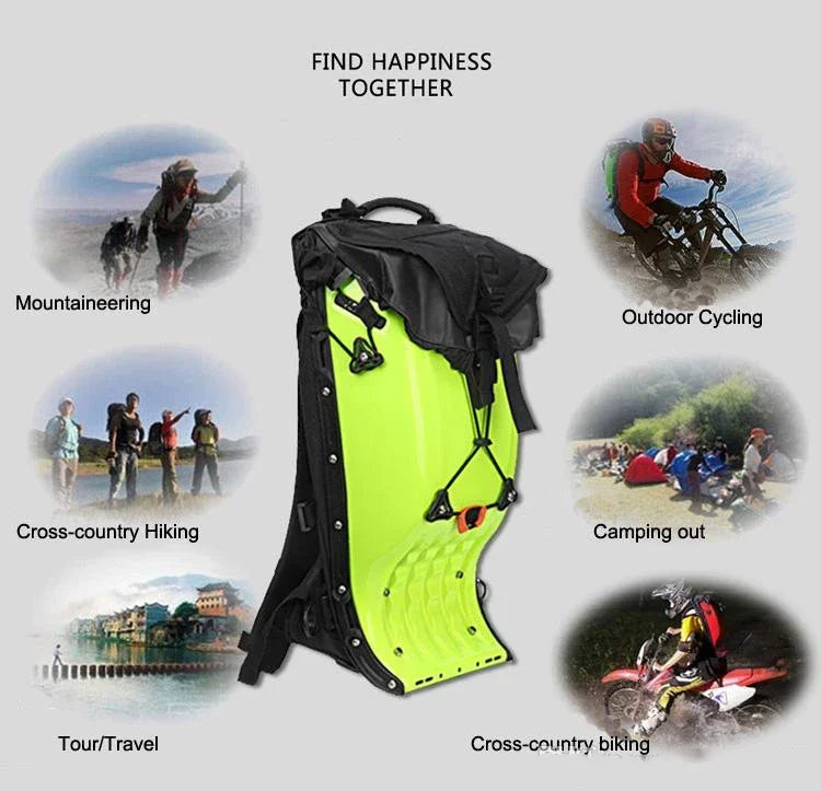25L Motorcycle Hard Shell Luggage | Sophisticated "Protective Drop" Silhouette | Waterproof Motocross Racing Backpack | "Dignified" High-Performance ABS Tank Bag for Radiant Versatile Styling Luxegan