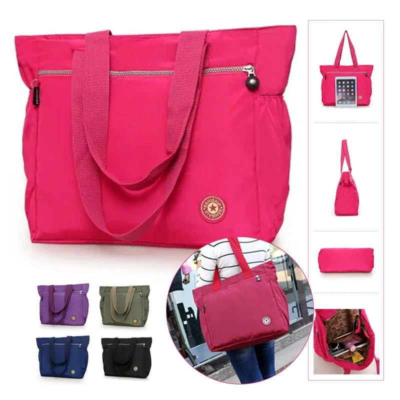 Waterproof Oxford Travel Duffle | Large Capacity Women’s Weekend Bag | Fashion Versatile Shoulder Tote & Shopping Bag (Bolsa De Viagem) Luxegan