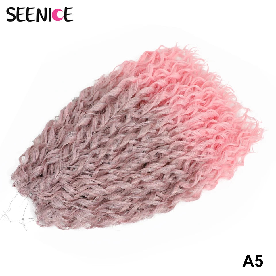 22 Inch Synthetic Water Wave Crochet Hair | Loose Deep Wave Braiding Extensions