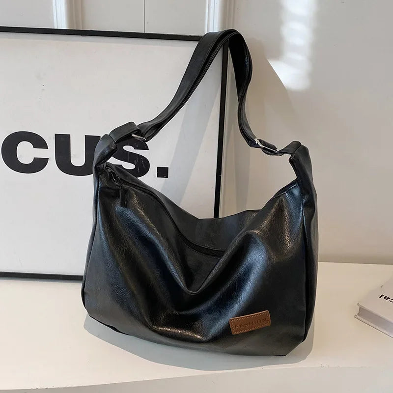 New Trendy Women's Crossbody Bag | Retro PU Leather Dumpling Shoulder Bag & Lightweight Tote Bag Luxegan