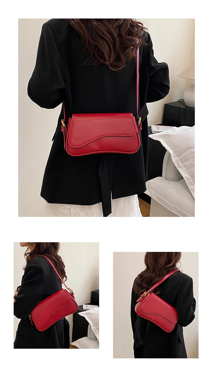 Structured Convertible Saddle Bag | Versatile Crossbody & Handbag Luxegan