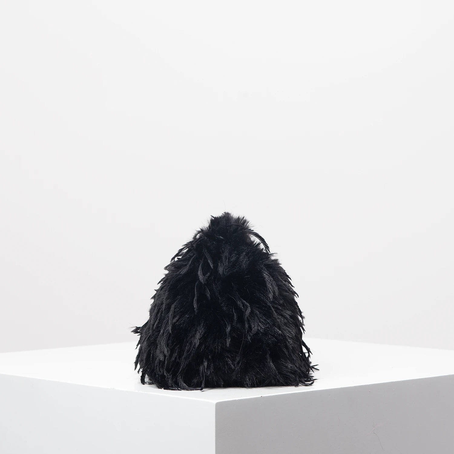 Polyester Solid Kiss Lock Bag | Soft Y2K Plush Candy-Colored Clutch Luxegan