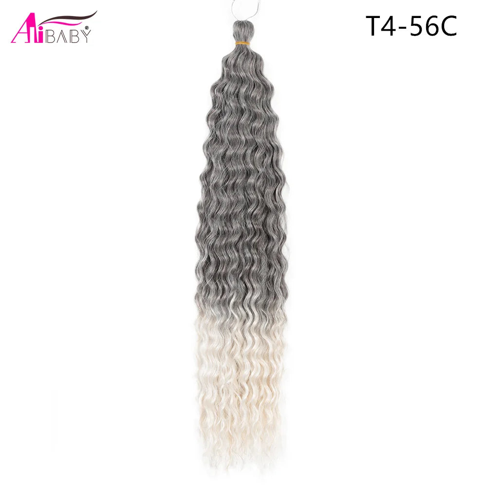 Ariel Curl Crochet Hair 22in – Ocean Wave Ombre Braiding Hair | 100g | 38 Colors | 1 or 3 Pcs - view 15