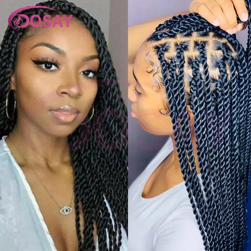 26-36 Inch Senegalese Twist Knotless Wig | Full Lace | Faux Locs