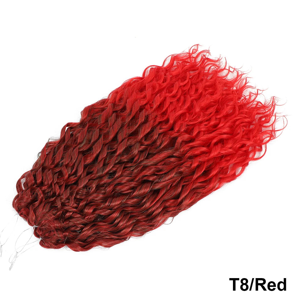Jessica Curls Crochet Braiding Hair | Synthetic Water Wave Twist Hair 22 Inch | 53 Colors