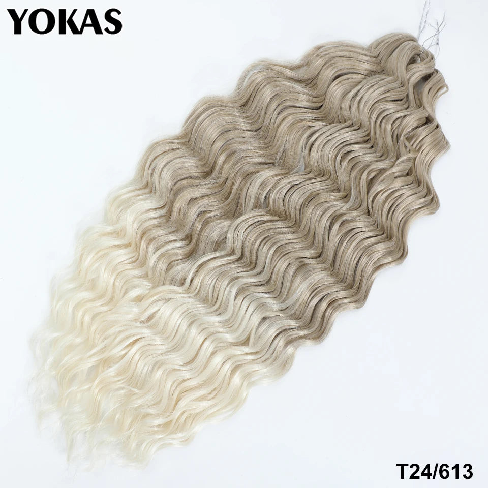 24 Inch Synthetic Anna Curl Crochet Hair | Pre-Looped Deep Wave