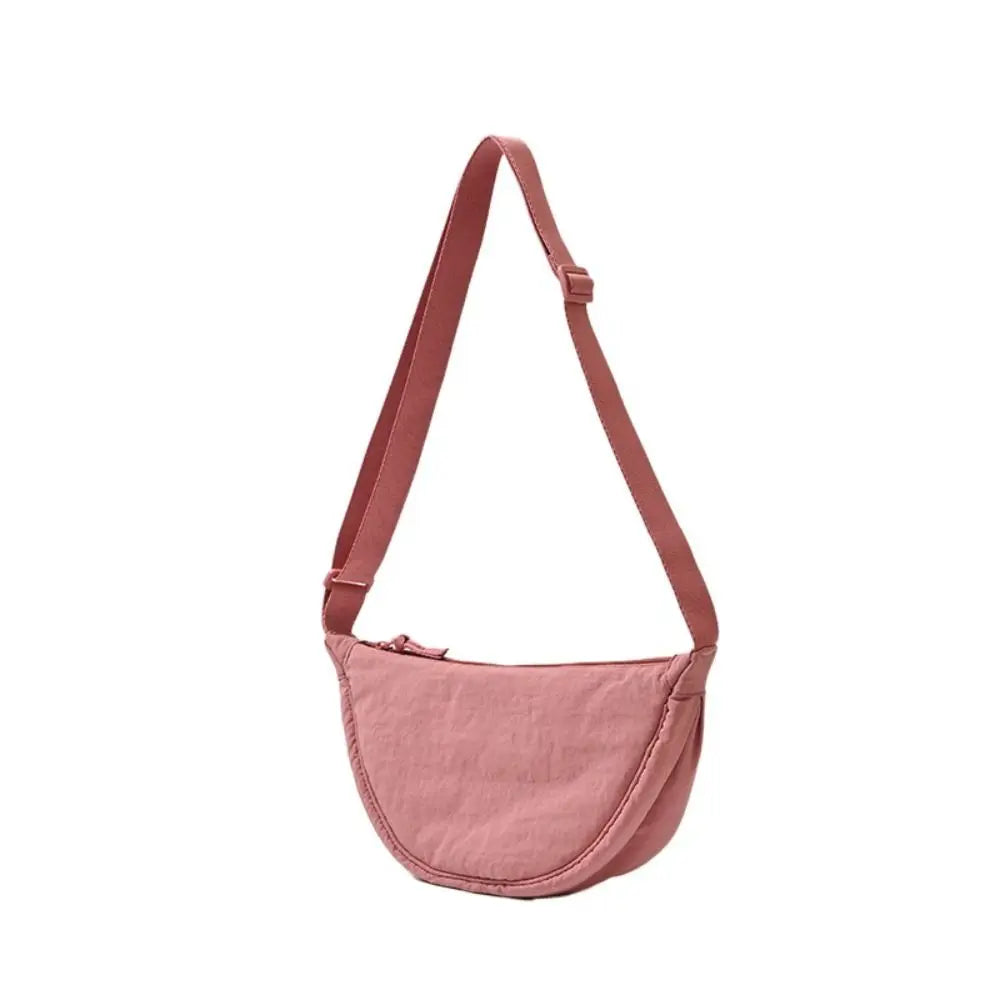 Korean Canvas Dumpling Bag | Soft Large Capacity Crossbody Hobo Luxegan