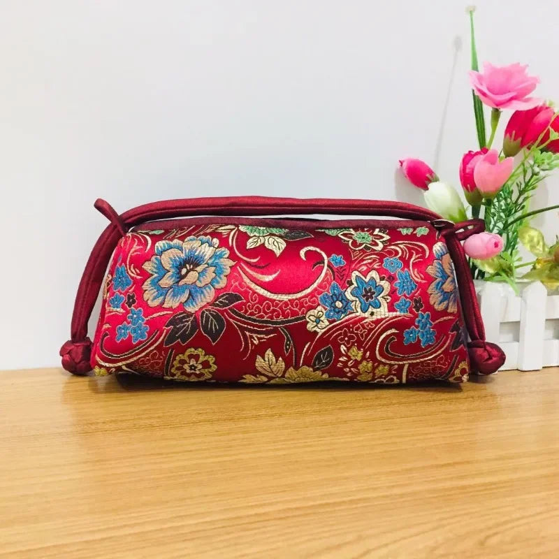 Vintage Cotton Shell Bag | Fringe & Crane Embroidery Chain Crossbody Luxegan