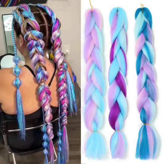 24 Inch Synthetic Yaki Kanekalon Braiding Hair – Kinky Straight | Ombre Piano Colors | Jumbo Braid Extension