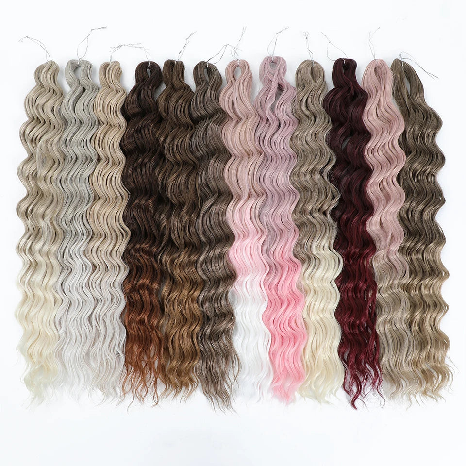 24 Inch Synthetic Anna Curl Crochet Hair | Pre-Looped Deep Wave