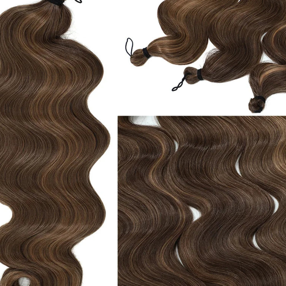 26 Inch Synthetic Loose Deep Wave Crochet Hair | 300g 3-Piece Braiding Extensions Luxegan