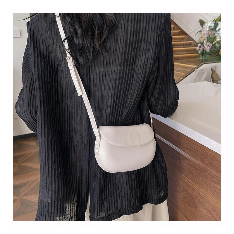 New Trendy Single-shoulder Crossbody Bag for Women | High-end Feel and Versatile Commuting Saddle Bag | Niche Design Luxegan