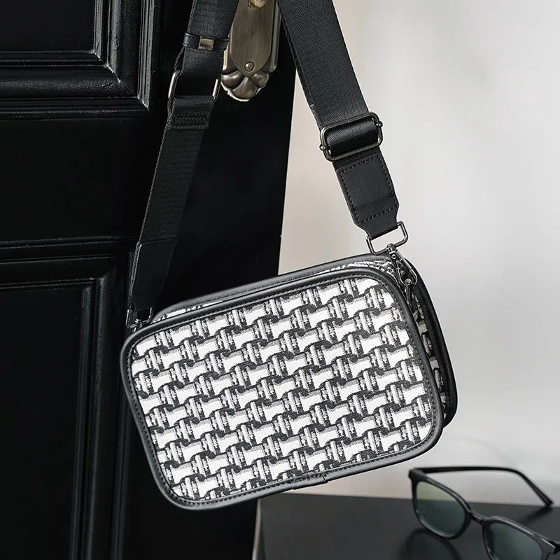 Men's Fashion Designer Crossbody Bag | Jacquard Canvas Shoulder & Messenger Bag Luxegan