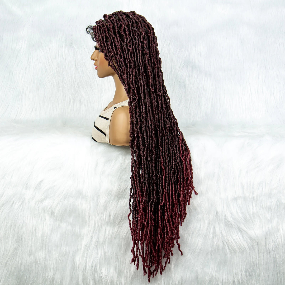Pink & Blue Braided Wig | Full Lace Butterfly Locs & Dreadlocks