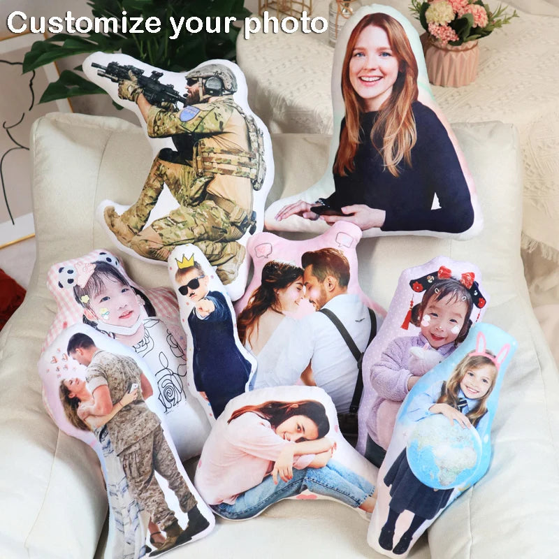 Custom Personalized Humanoid Photo Cushion | Sophisticated "DIY Portrait" Silhouette | Elegant Life-Size Stuffed Picture Pillow | "Dignified" High-Performance Handmade Gift for Radiant Versatile Styling Luxegan