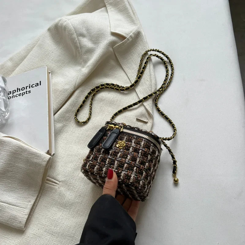 Women's Shoulder Bags | Popular Niche Crossbody Bag & Wool Chain Small Square Bag Luxegan