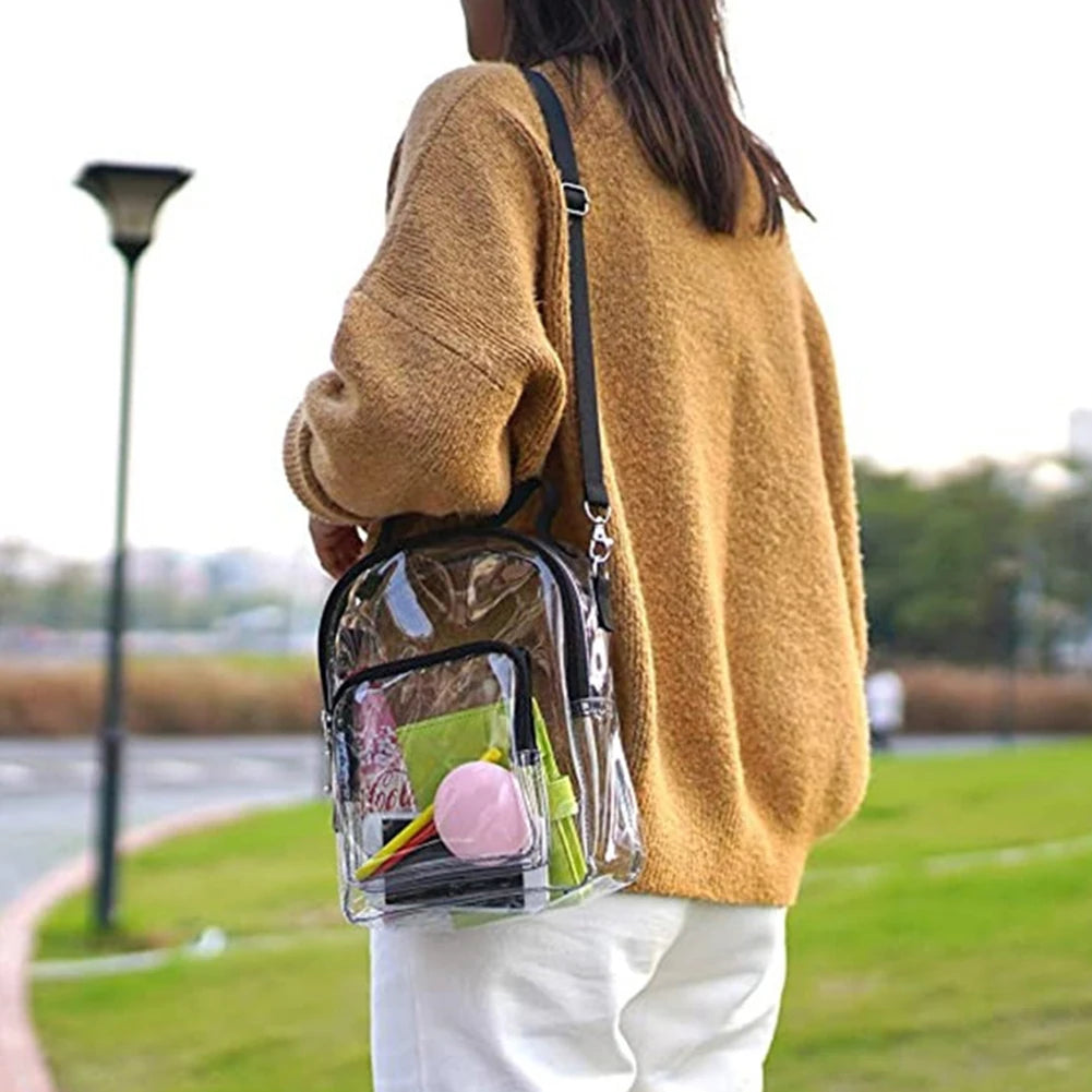 Women's Clear PVC Shoulder Bag | Stylish Handbag for Outdoor Shopping Luxegan