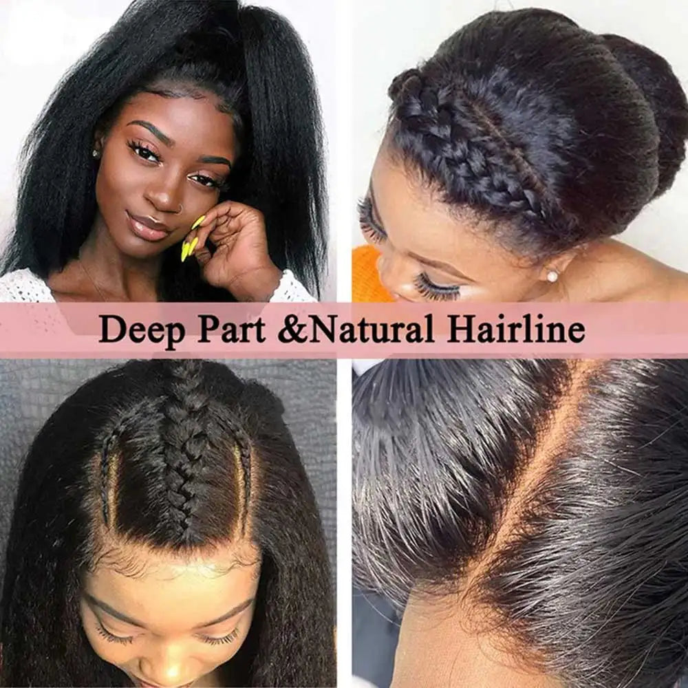 Invisi-Strap 360 HD Glueless Wig | Sophisticated "Yaki Straight" Frontal Silhouette | Elegant 250% - view 2