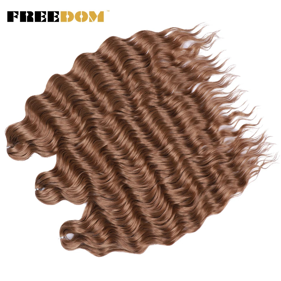 FREEDOM Synthetic Water Wave Crochet Braiding Hair 24 Inch – Ombre & Multi-Tone | 88 Colors | 300g - view 45