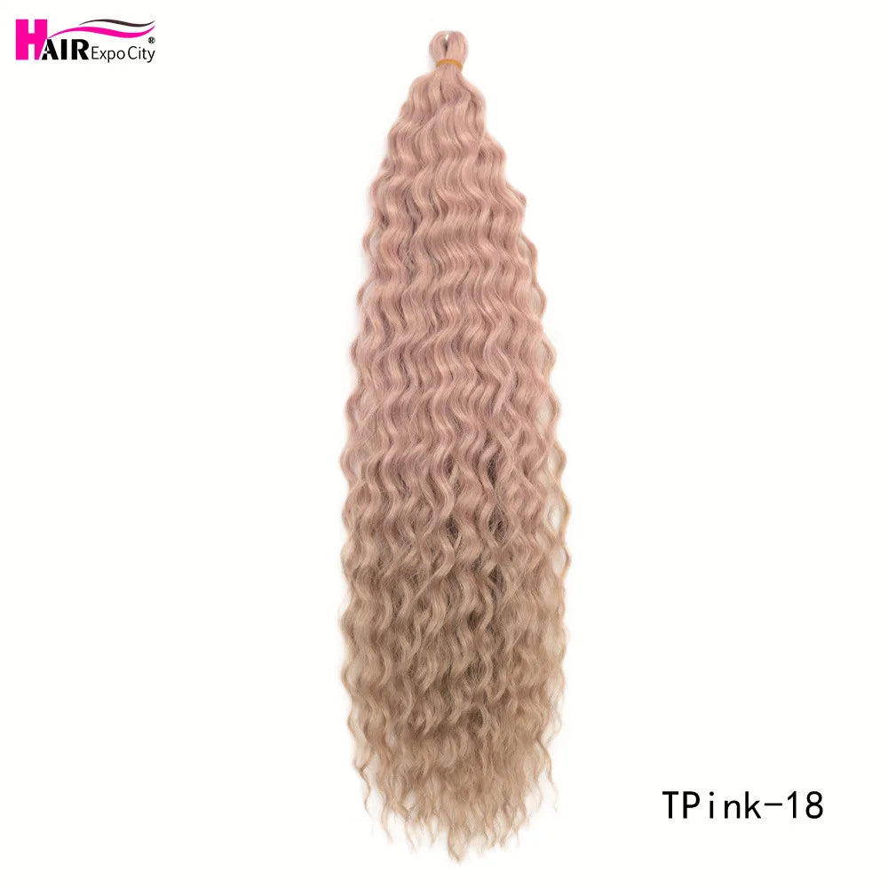 22 Inch Water Wave Twist Crochet Hair | Braiding Extensions