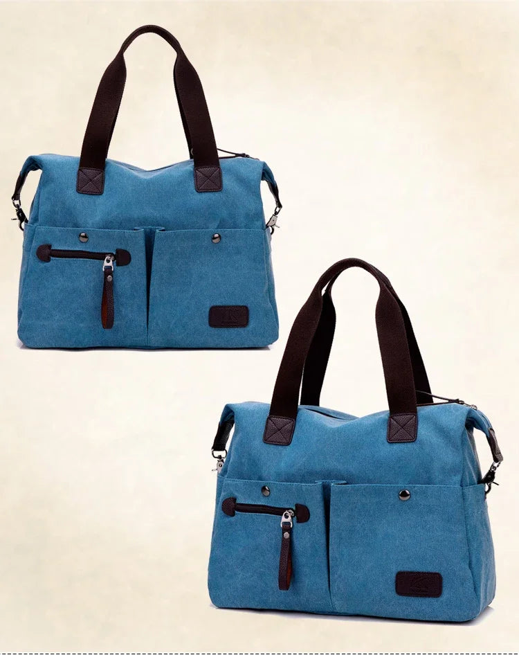 New Arrive Women's Vintage Canvas Messenger Bag | Large Casual Tote Handbag & Crossbody Shoulder Bag for Ladies (Travel Bag) Luxegan