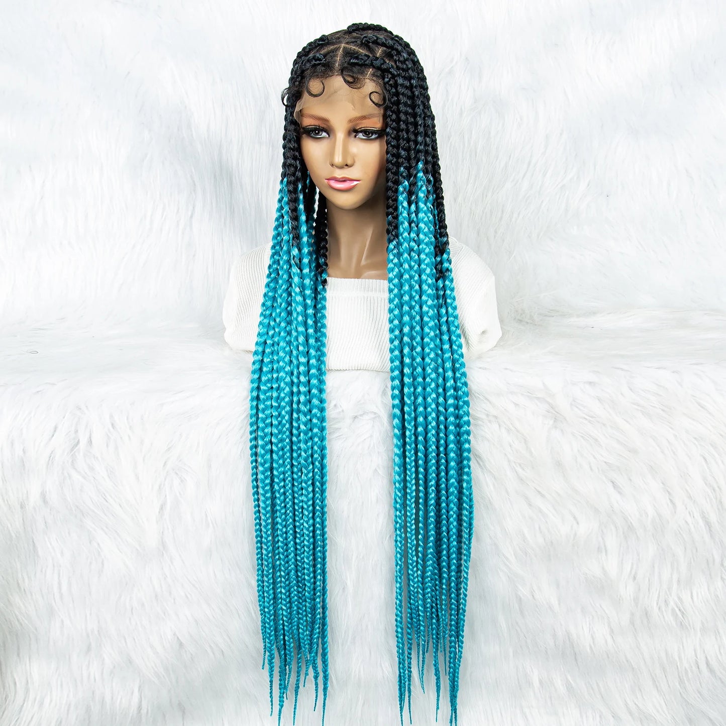 KIMA Colorful Braided Wig | Full Lace | Butterfly Locs & Dreadlocks Options Luxegan