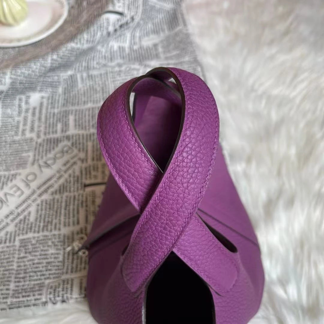 Genuine Leather Solid Casual Tote | Soft Hand-stitched Bucket Commuter Handbag Luxegan