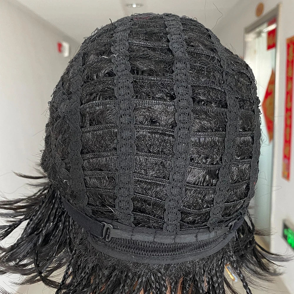 Pixie Cut Box Braided Twist Wig | Crochet Braids | 1B