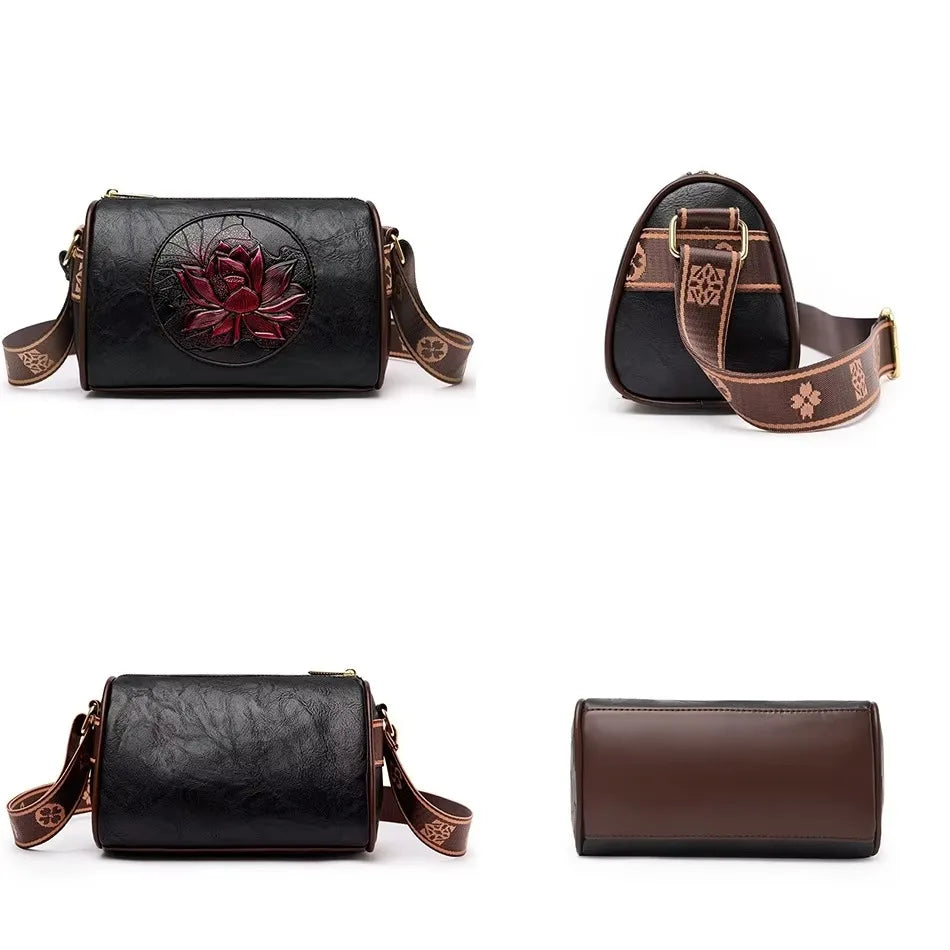 Soft Leather Print Crossbody Tote | Fashionable Flap Shoulder Bag Luxegan