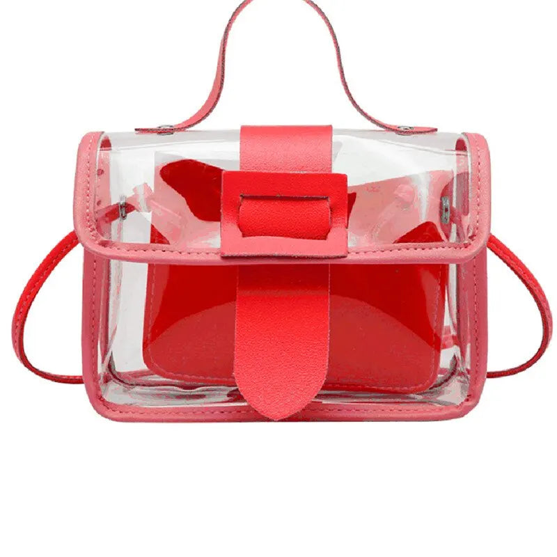 Women's Transparent Square Sling Bag | Cool PVC Shoulder & Messenger Bag Luxegan