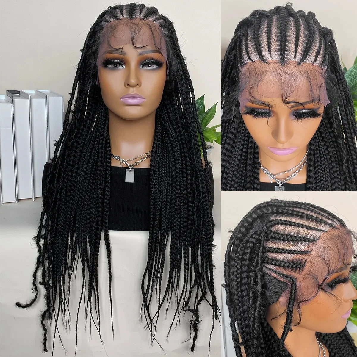 Lace Front Braided Wig | Baby Hair | Kanekalon Synthetic | Black Women Luxegan
