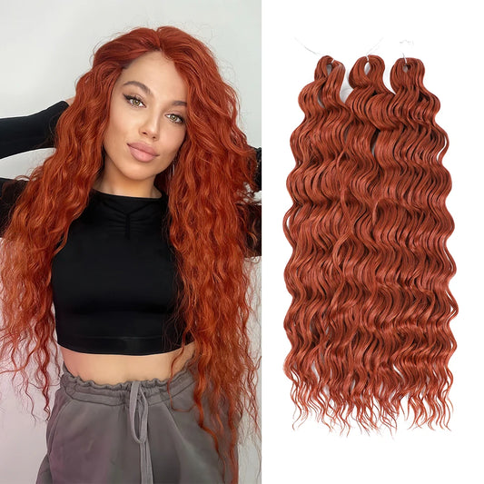 Anna Curls Loose Wave Synthetic Crochet Braiding Hair 24in | 50 Strands | 22 Colors - view 2