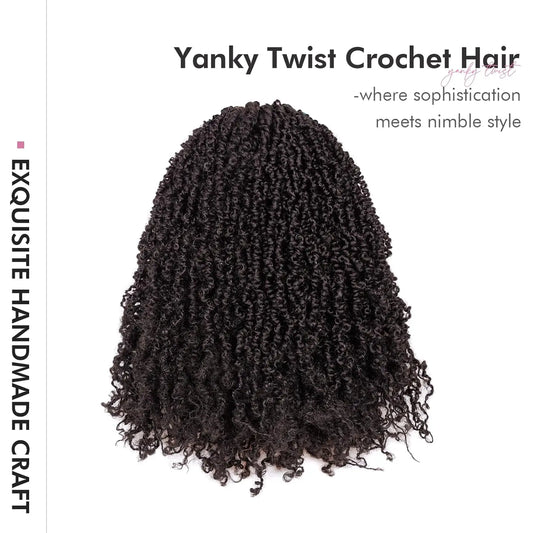 Yanky Twist Crochet Hair – Fluffy Pre-Looped Spring Mini Twist & Passion Twist Braiding Hair - view 2