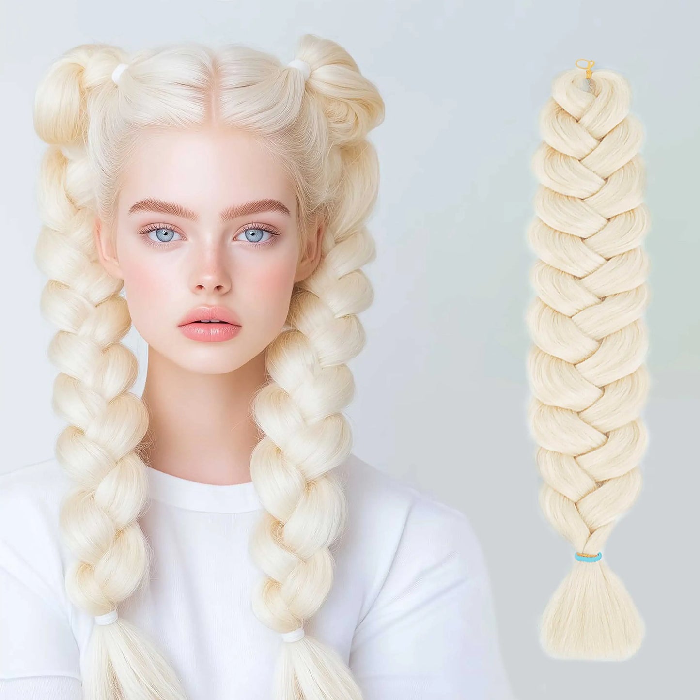 Wigundle Kanekalon Pre-Stretched Crochet Braiding Hair Extensions – Jumbo Braids for Women