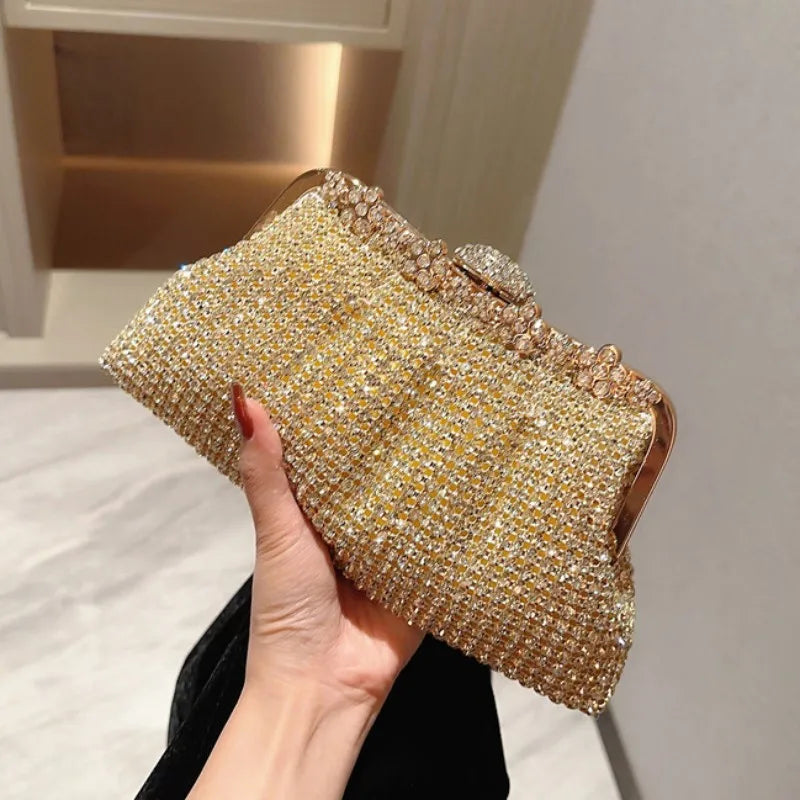 Luxury Rhinestone Evening Clutch Bag | Wedding & Party Handbag Luxegan