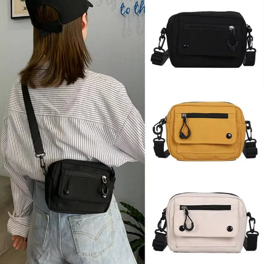Canvas Crossbody Bag | Korean Mini Student & Cell Phone Bag Luxegan