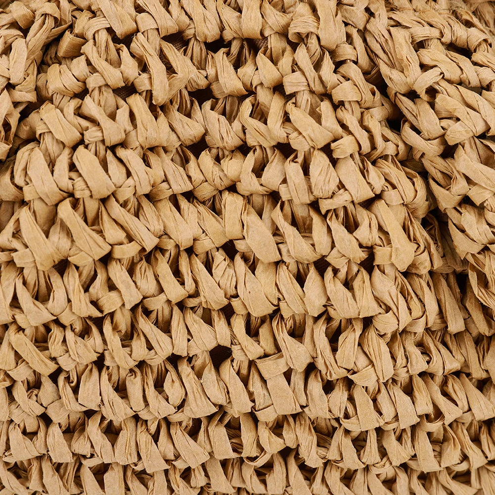 Women's Straw Woven Bag | Chain Strap Shoulder Bag & Weaving Satchel Bag Luxegan