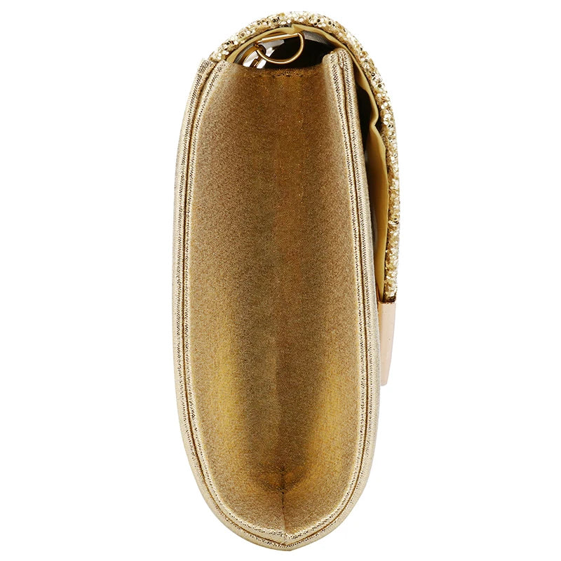 Sequined Envelope Clutch Bags For Women Fashion Gold Purses And Handbags With Chain Shoulder Bags Wedding Party Clutches